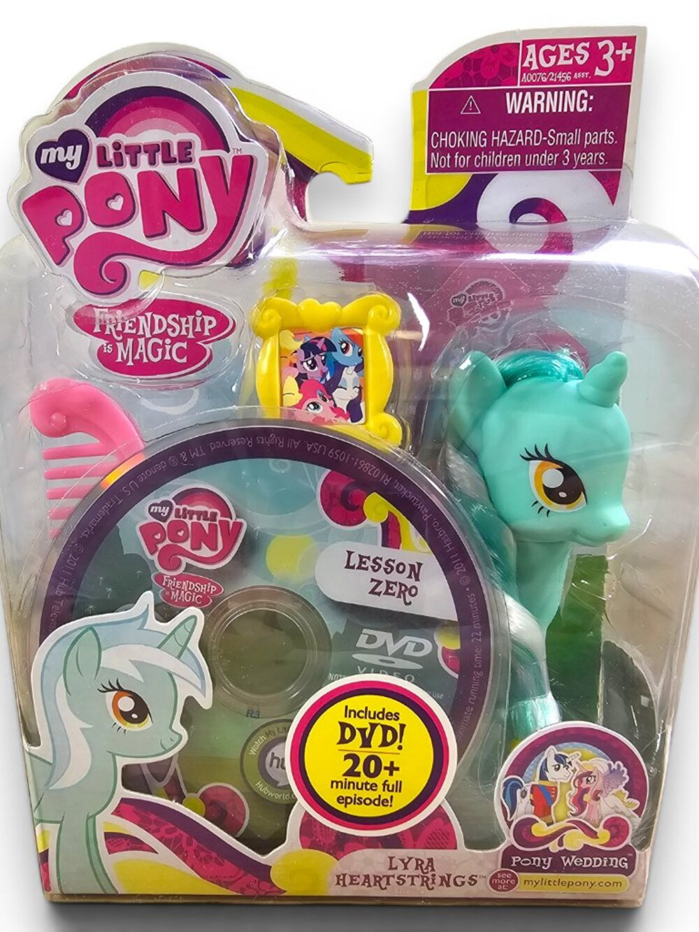 Hasbro My Little Pony Lyra Heartstrings Pony Wedding G4 Brushable DVD MLP 2011